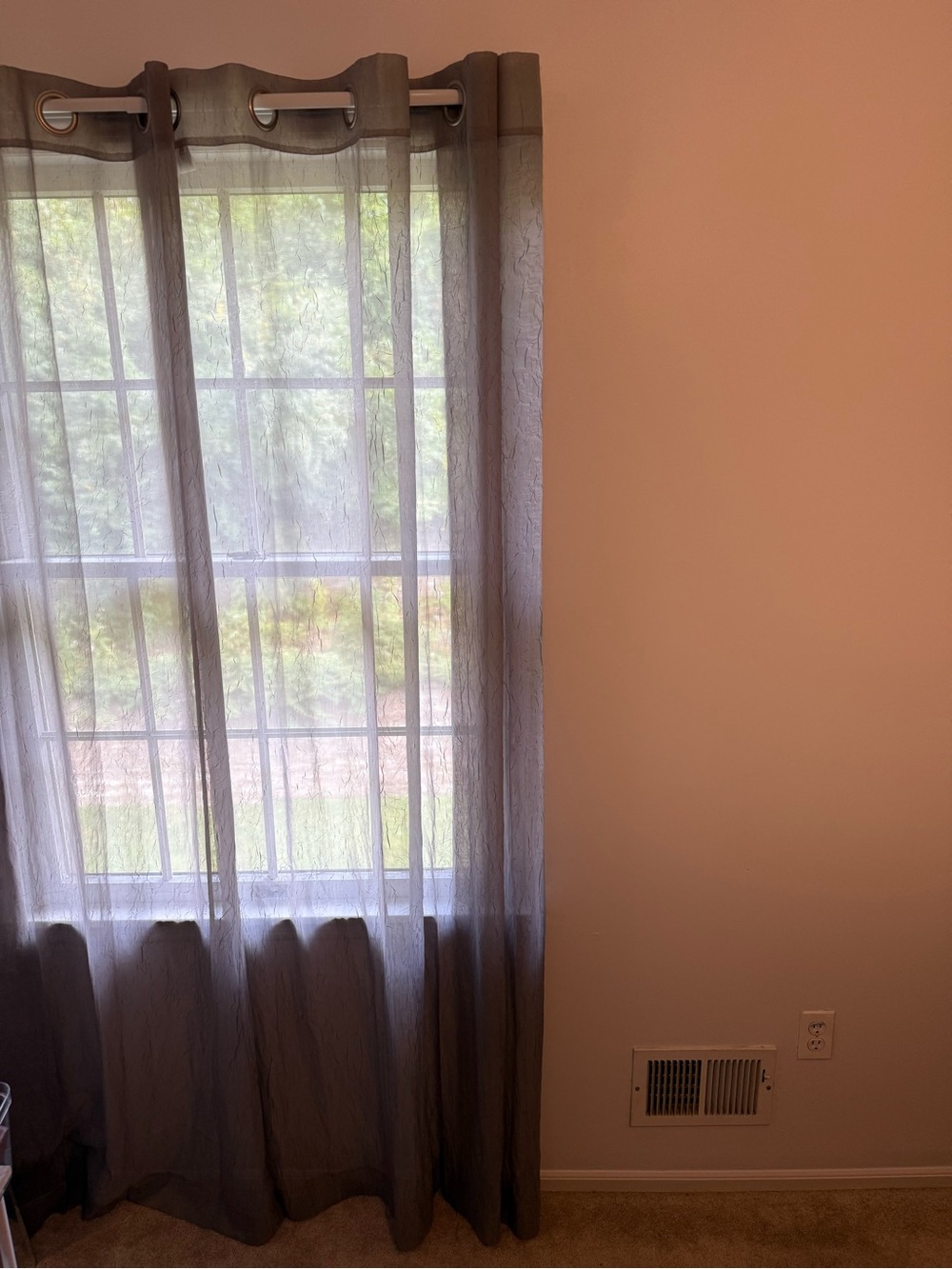 Sheer Grommet Curtain Panel in Gray - Royal Velvet 84 set of 2